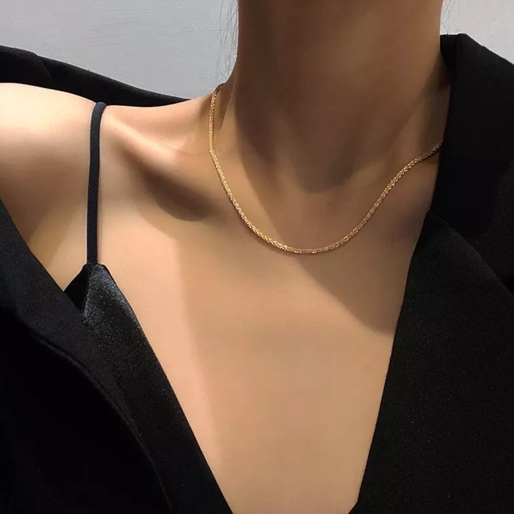 Gold Plated Sparkly Necklace Chain